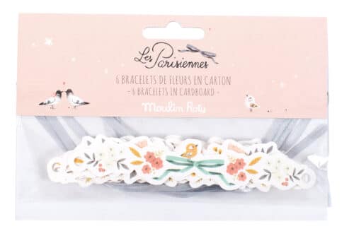 Set of 6 floral card bracelets - Moulin Roty 642 561