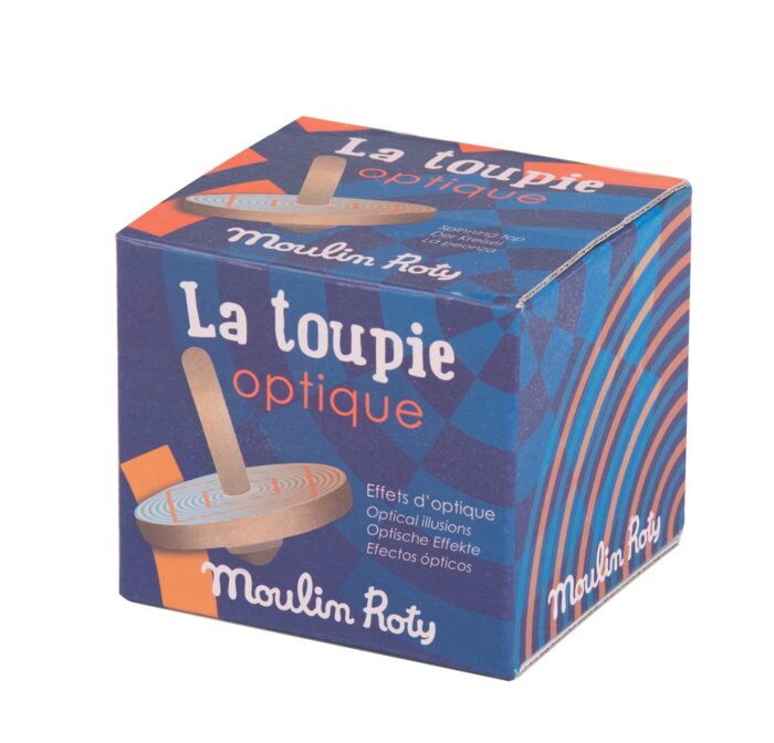 Les Petites Merveilles optical illusion wooden spinning top