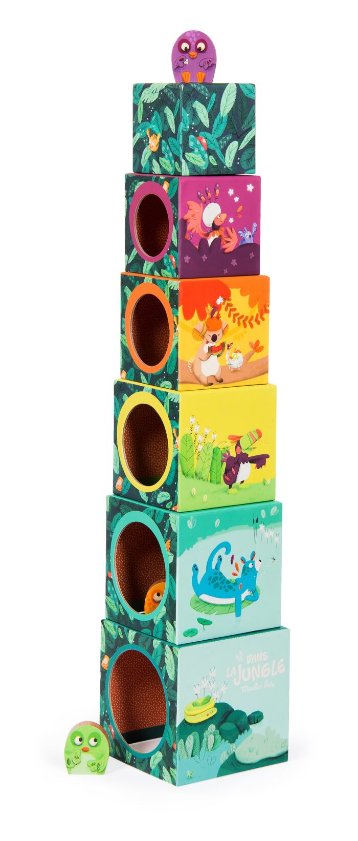 jungle animal stack up cubes - wholesale toys