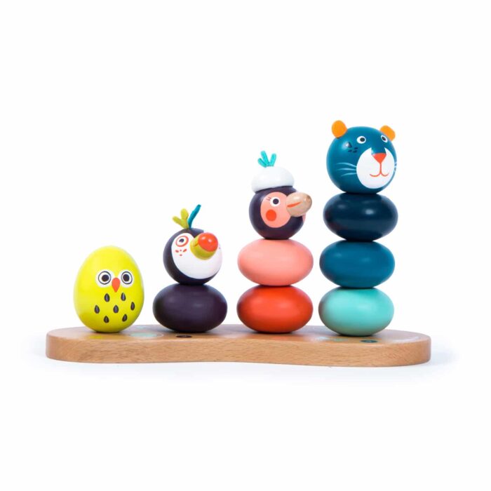 wooden stack up jungle animals - wholesale