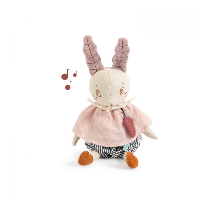 musical rabbit - apres la pluie - musical soft toys