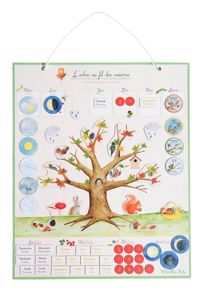 french seasons calendar - le jardin