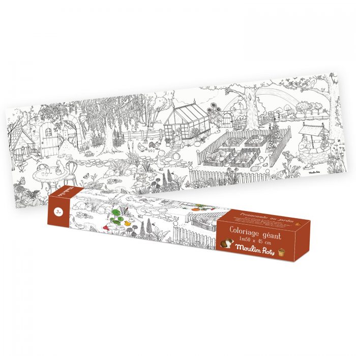 Le Jardin gardener giant colouring poster