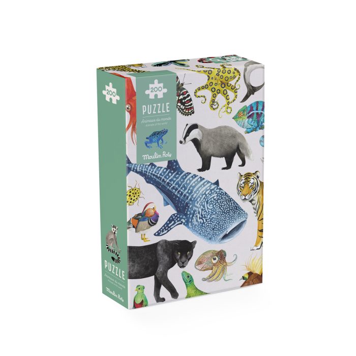 Autour du monde animals of the world puzzle