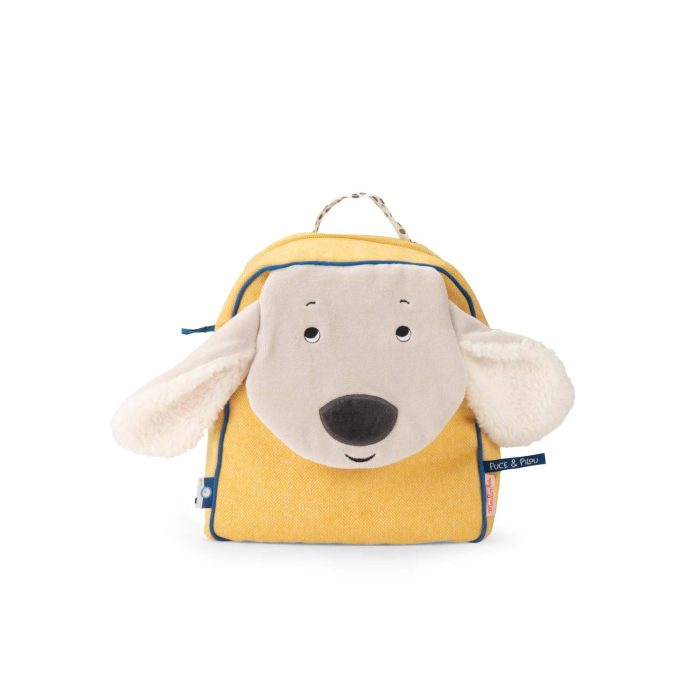 Puce & Pilou yellow dog back pack
