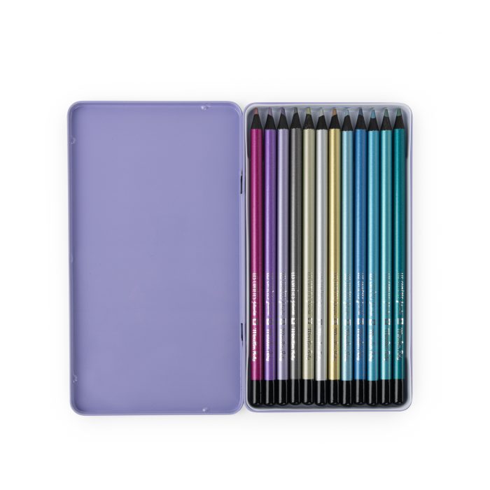 Les Cometes Filantes 12 metallic colouring pencils - Image 2