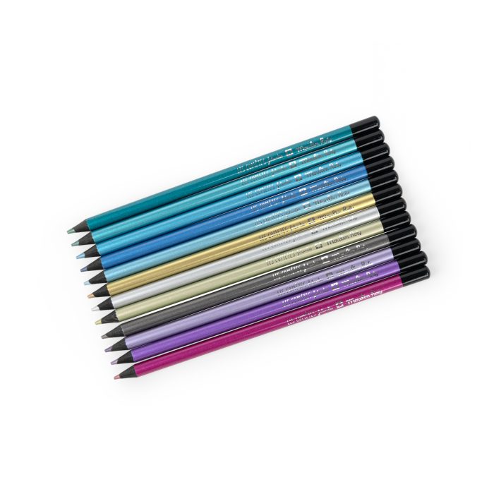 Les Cometes Filantes 12 metallic colouring pencils - Image 3